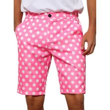 Polka Dots Shorts For Men's Straight Fit Comfort Flat Front Chino Shorts Lars Amadeus