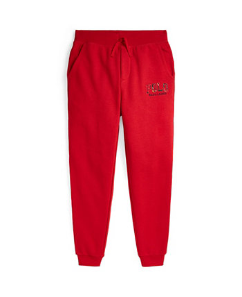 Big Boys Plaid-Logo Fleece Jogger Pant Polo Ralph Lauren