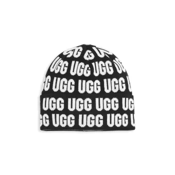 Вязаная шапка с логотипом UGG