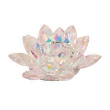 6&#34; Blush Pink Glass Lotus Votive Candle Holder Kingston Living
