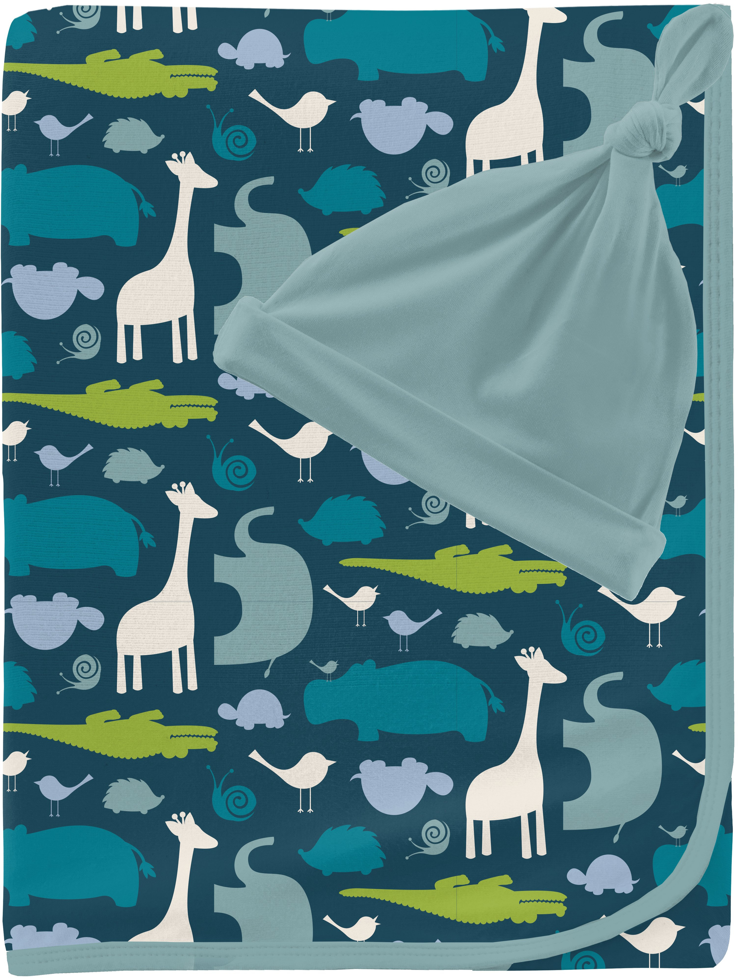 Пеленальное одеяло/шапочка с принтом (для младенцев) KicKee Pants