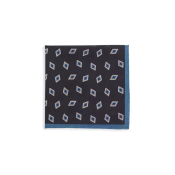 Шелковый нагрудный платок с геометрическим рисунком Canali