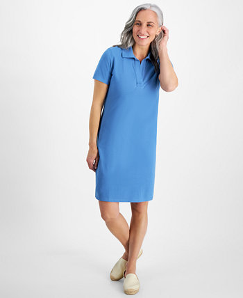 Petite Cotton Weekender Polo Dress, Created for Macy's Style & Co