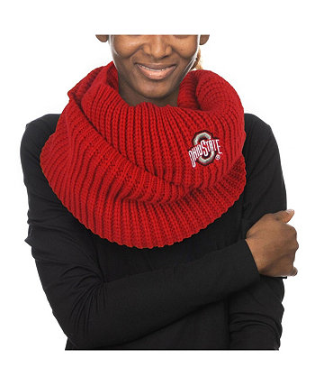 Женский вязаный шарф с капюшоном Ohio State Buckeyes Infinity ZooZatz