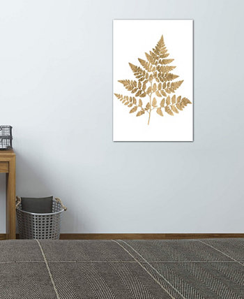 "Графический золотой папоротник I" от Studio W Холст, завернутый в галерею (40 x 26 x 0,75) ICanvas