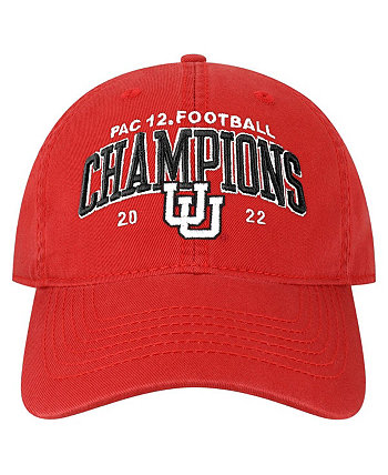 Men's Scarlet Utah Utes 2022 PAC-12 Champions Bold Arch EZA Relaxed Twill Adjustable Hat Legacy Athletic