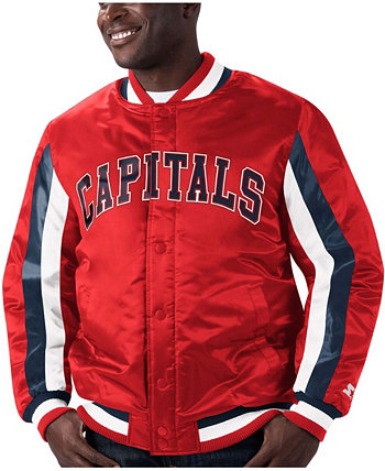 Мужская атласная куртка на пуговицах Red Washington Capitals The Ace Varsity Starter