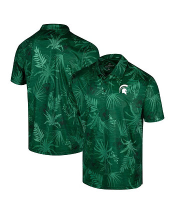 Men's Green Michigan State Spartans Big Tall Palms Polo Colosseum