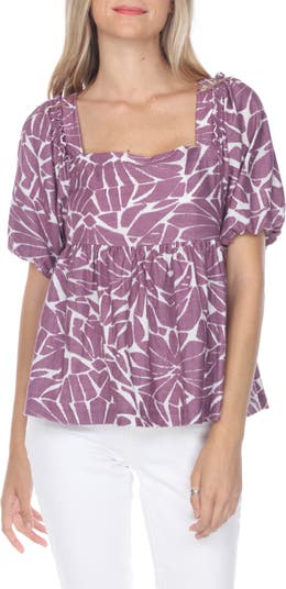 Блузка Burnout с геометрическим рисунком и цветочным принтом RAIN AND ROSE