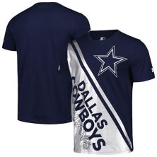 Men's Starter Navy/Silver Dallas Cowboys Finish Line Extreme Graphic T-Shirt Starter