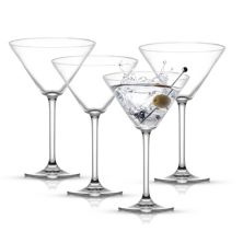 JoyJolt Olivia 4-pc. Premium Crystal Martini Glass Set JoyJolt