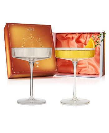 Cocktail Coupe Goblet Glasses, Set of 2 The Wine Savant