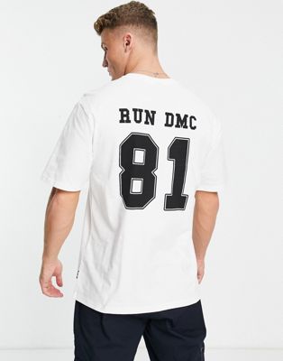 Белая футболка оверсайз с принтом Run DMC на спине Only & Sons Only & Sons