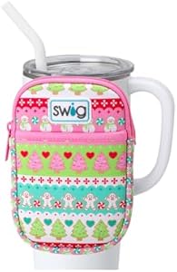 Swig Life Mega Mug Pouch - Сумка для бутылки с регулируемым ремнем, подходит для бутылок и термосов, с карманом для телефона, рисунок в стиле США Swig Life