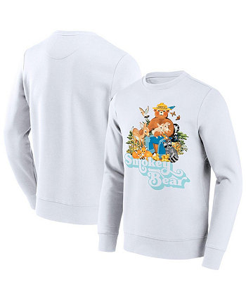 Мужской белый пуловер с выцветанием в стиле ретро Smokey the Bear Philcos