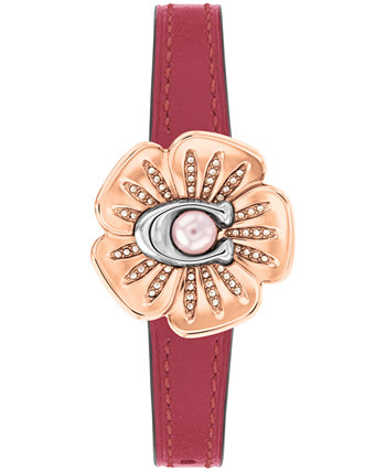Женские часы Tea Rose Rouge с кожаным ремешком, 29 мм COACH