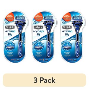 (3 pack) Schick Hydro 5 Razor (1 Razor Handle with 1 Cartridge) Schick