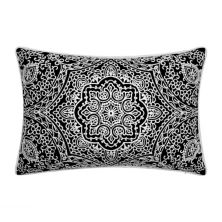 Edie@Home Indoor Outdoor Arabesque Embroidered Throw Pillow Edie at Home