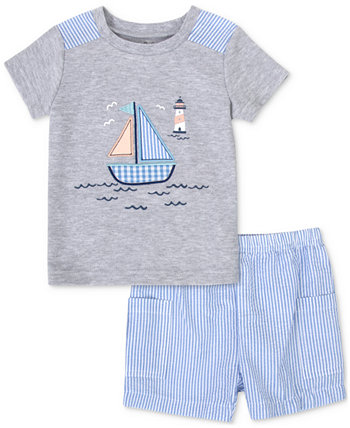 Футболка и шорты с парусником для маленьких мальчиков, комплект из 2 предметов Baby Essentials