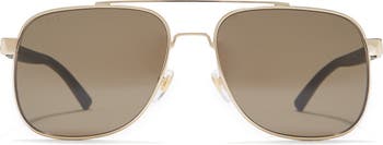 Солнцезащитные очки-авиаторы 60 мм GUCCI