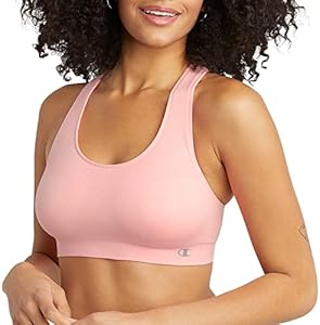 Champion Women's Sports Bra, Infinity Racerback, Moderate Support, Seamless Sports Bra for Women Champion