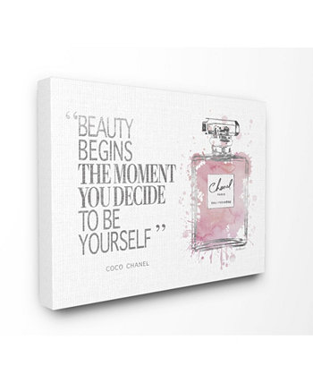 Картина "Красота начинается" на холсте с парфюмом, 24 "x 30" Stupell Industries