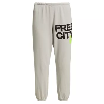 Хлопковые спортивные штаны с логотипом FREECITY