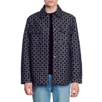 Куртка-рубашка с квадратным крестом Sandro