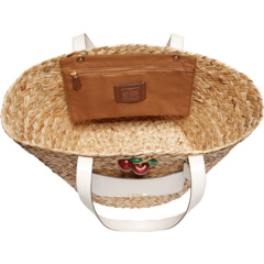 Сумка из соломенной корзины с вишней Coach