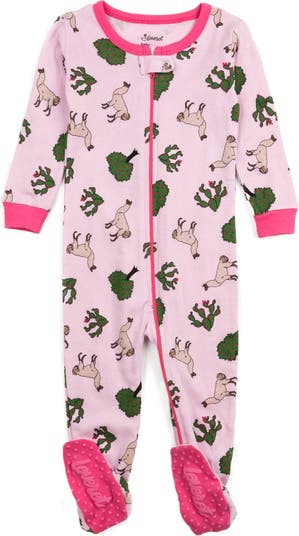 Розовая пижама для сна с лапой ламы Leveret