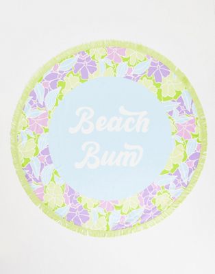 Полотенце South Beach Beach Bum с синим цветочным принтом SOUTH BEACH