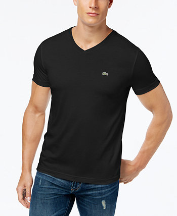 Мужская хлопковая футболка V-образного выреза Lacoste Lacoste