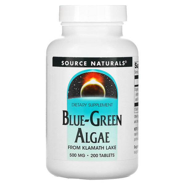 Сине-зеленые водоросли, 500 мг, 200 таблеток Source Naturals