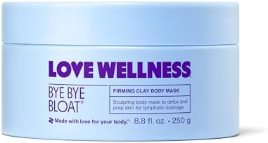 Love Wellness Bye Bye Bloat Firming Clay Body Mask | Lymphatic Drainage Body Mask for Women | Supports Lymph Node Drainage and Skin Hydration | Extracts Bloat and Tightens Skin | 250g Love Wellness