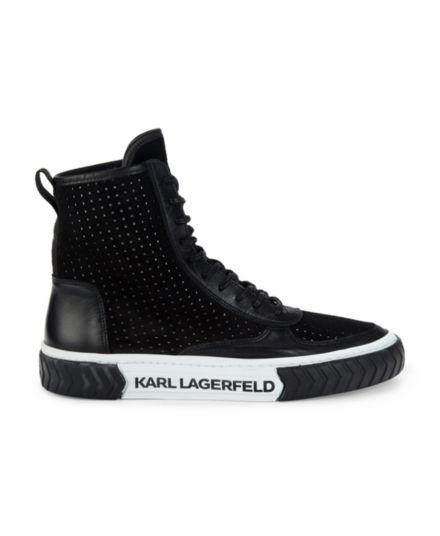 Высокие кроссовки с перфорацией Karl Lagerfeld Paris