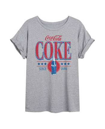 Trendy Juniors Coca Cola Graphic Oversized Tee Hybrid Apparel