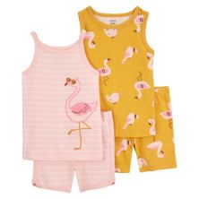 Детский Пижамный Комплект с Фламинго для Девочек от Carter's, 4 предмета Carter's