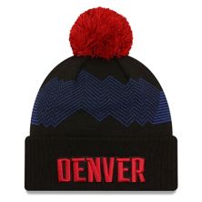 Men's New Era  Black Denver Nuggets 2023/24 City Edition Cuffed Pom Knit Hat New Era x Staple