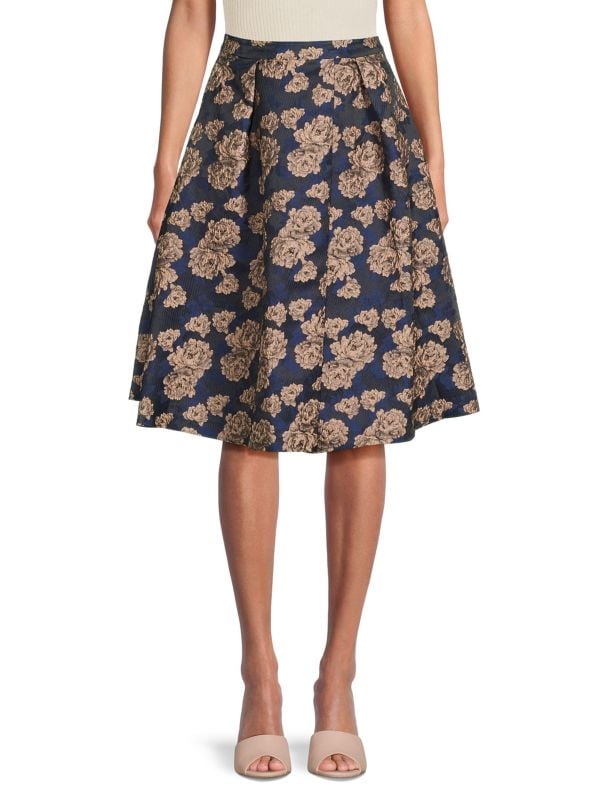 Жаккардовая юбка с цветочным принтом English Factory