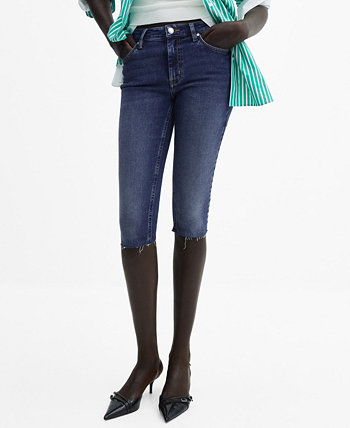 Women's Capri Slim-Fit Jeans MANGO