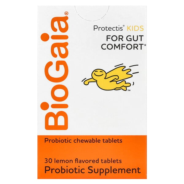 Protectis Kids, Пробиотик, Лимон - 30 таблеток - BioGaia BioGaia