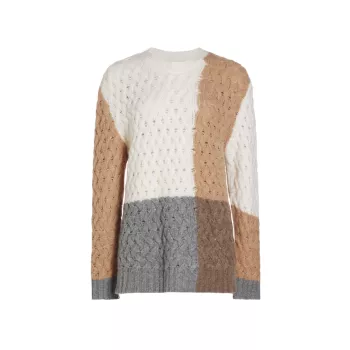 Colorblocked Wool &amp; Cashmere-Blend Sweater NAADAM