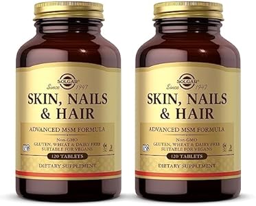 Solgar Skin, Nails & Hair - 120 Tablets (Таблетки), Pack of 2 - Advanced MSM Formula - Non GMO, Vegan, Gluten & Dairy Free - 120 Total Servings (Порции) Solgar