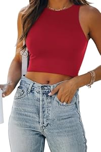 Женская Майка EFAN Sexy Sleeveless High Neck Crop Tops EFAN