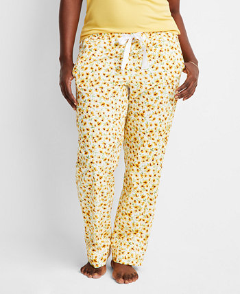 Женские пижамные брюки из поплина с принтом XS-3X, созданные для Macy's State of Day