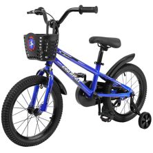 16-дюймовый детский велосипед с тренировочными колесами, детский велосипед со звонком для мальчиков и девочек Abrihome