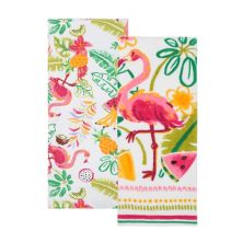 2 упаковки махровых кухонных полотенец Flamingo Celebrate Together