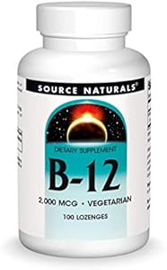 Source Naturals Vitamin B-12, 2000 mcg Supports Energy Production - 100 Lozenges (Пастилки) Source Naturals