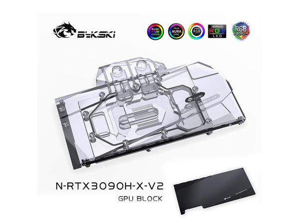 Bykski RTX 3090 GPU Блок водяного охлаждения Жидкостный кулер с объединительной платой для Nvidia Founder Edition RTX3090, N-RTX3090-X-V2 Bykski