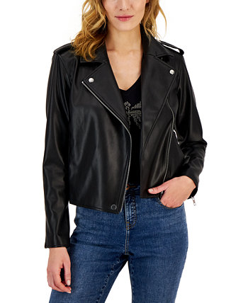 Женская куртка из искусственной кожи, созданная для Macy's INC International Concepts